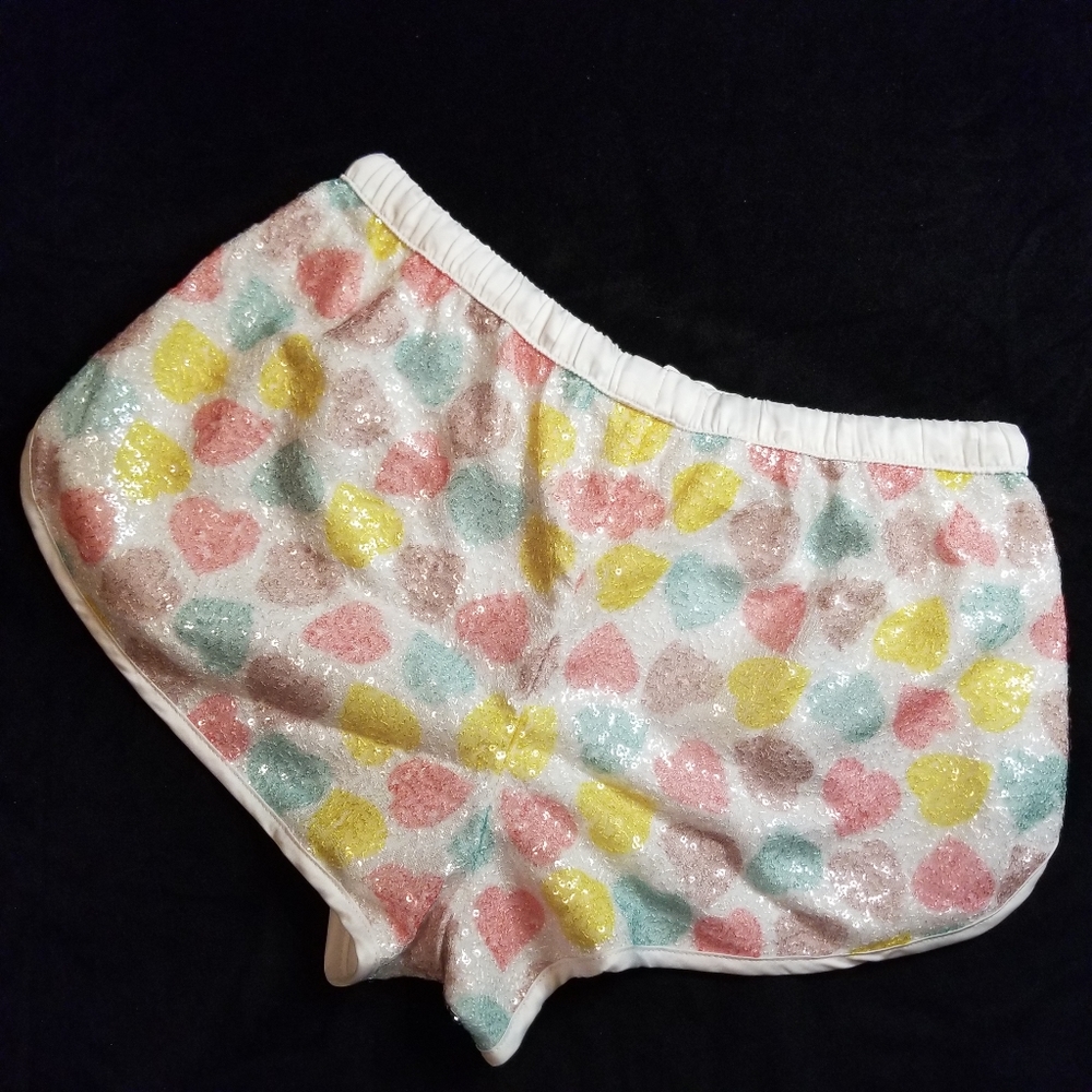 VS Sequin pastel heart retro lounge shorts - Picture 2 of 9